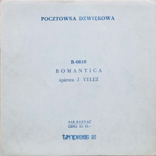 J. Velez – Romantica Tonpress – R-0810