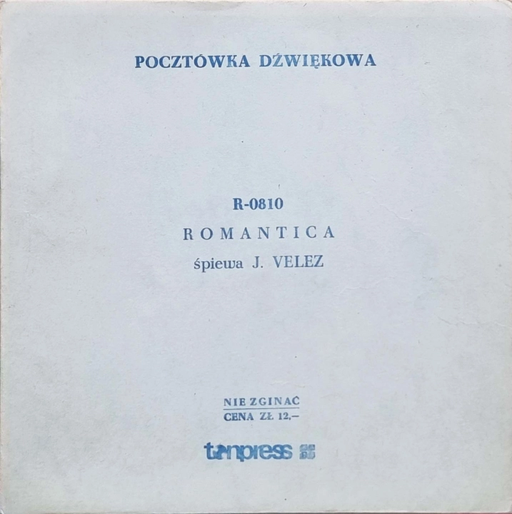 J. Velez – Romantica Tonpress – R-0810