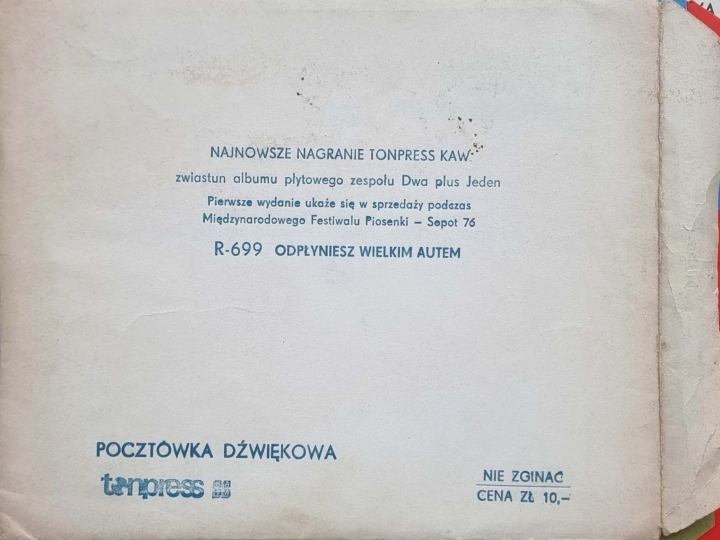 Dwa Plus Jeden – Odpłyniesz Wielkim Autem Tonpress – R-0699