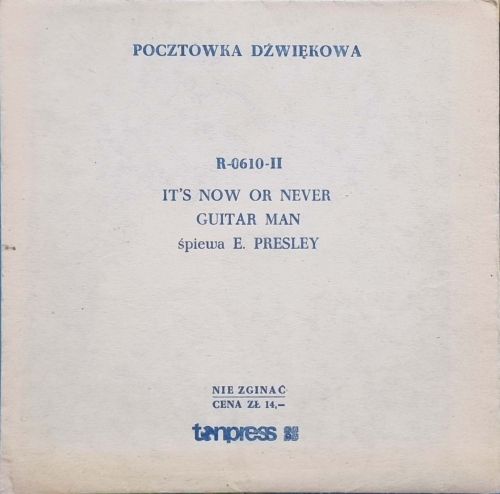 E. Presley – It's Now Or Never / Guitar Man Tonpress – R-0610-II