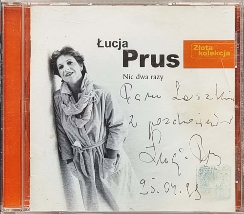 Łucja Prus – Nic Dwa Razy Pomaton EMI – 7243 4 99773 2 7 Płyta z autografem
