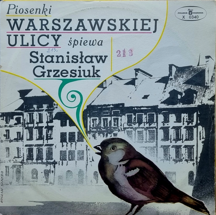 Stanisław Grzesiuk – Piosenki Warszawskiej Ulicy Polskie Nagrania Muza – XL 0340