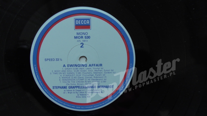 Stephane Grappelli Django Reinhardt A Swinging Affair MONO MOR 530 Jazz Vinyl Records