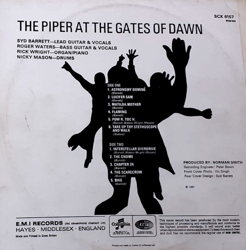 The Pink Floyd – The Piper At The Gates Of Dawn Label: Columbia – SCX 6157 Format: Vinyl, LP, Album, Stereo