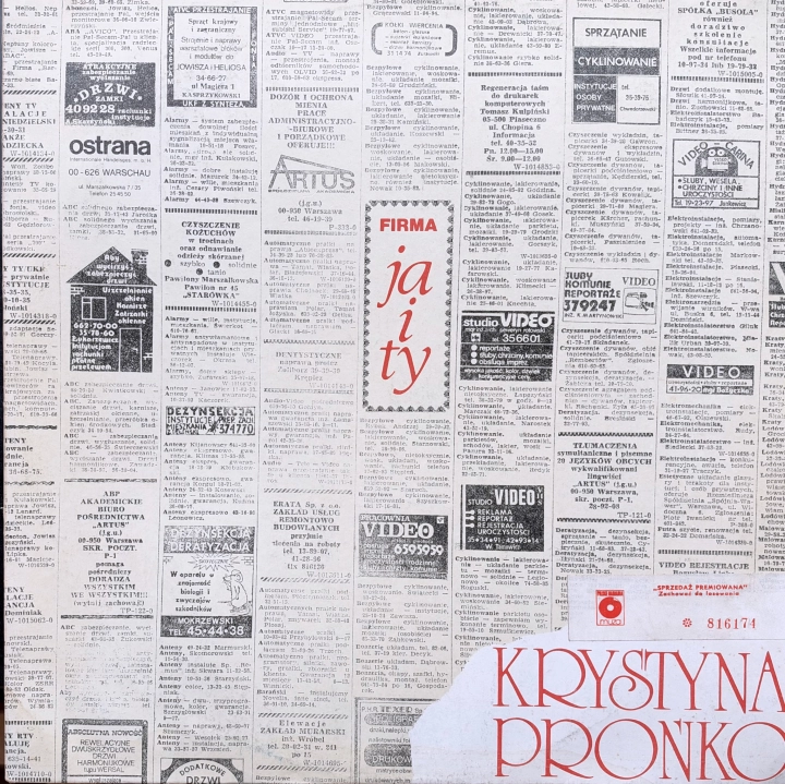 Krystyna,Pronko,Firma,Ja,I,Ty,Polskie,Nagrania,Muza,SX,2774
