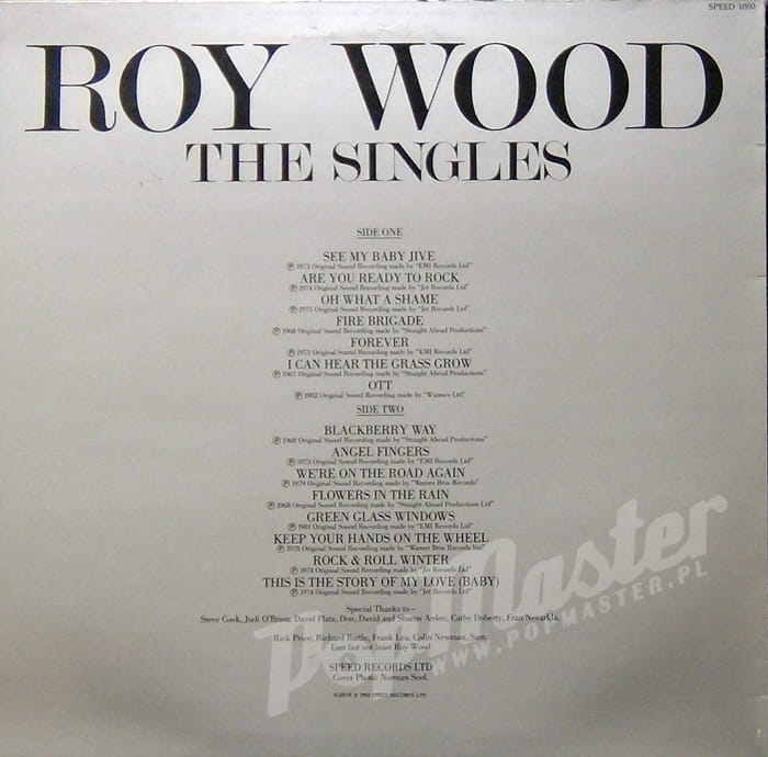 Roy Wood The Singles SPEED 1000 Wizzar, ELO, The Move