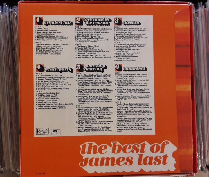 James Last ‎– The Best Of James Last ,6 x Vinyli +1 gratis ,Reader's Digest ‎– GLAS-A-021, Reader's Digest ‎– BR-021-A 