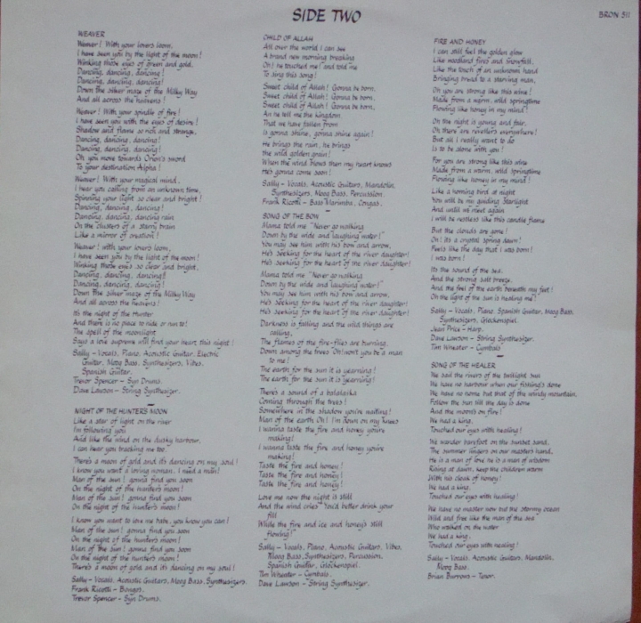 Sally Oldfield ‎– Water Bearer BRON 511, A-2U/B-2U Rock, Folk Płyty Winylowe