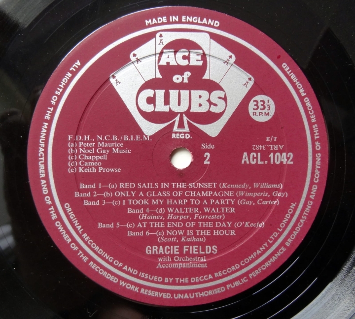 Grace Fields, Płyty Winylowe