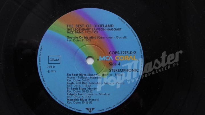 The Best Of Dixieland The Legendary Lawson Haggart Jazz Band COPS 7275-D/1-2 Виниловые Пластинки Джаз Jazz