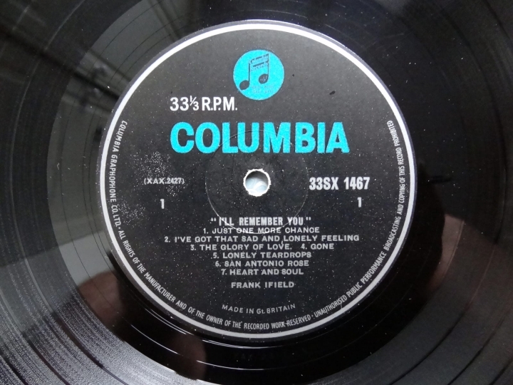 Schallplatten,vinyl-Schallplatten, vinylskivor, د وینیل ریکارډونه, ਵਿਨਾਇਲ ਰਿਕਾਰਡ, سجلات الفينيل, ونائل رڪارڊ, Disques vinyles, Amarekhodi e-vinyl, Catatan vinyl, вінілавыя пласцінкі,レコード, 黑膠唱片, plastinki, FRANK IFIELD I'LL REMEMBER YOU Mono