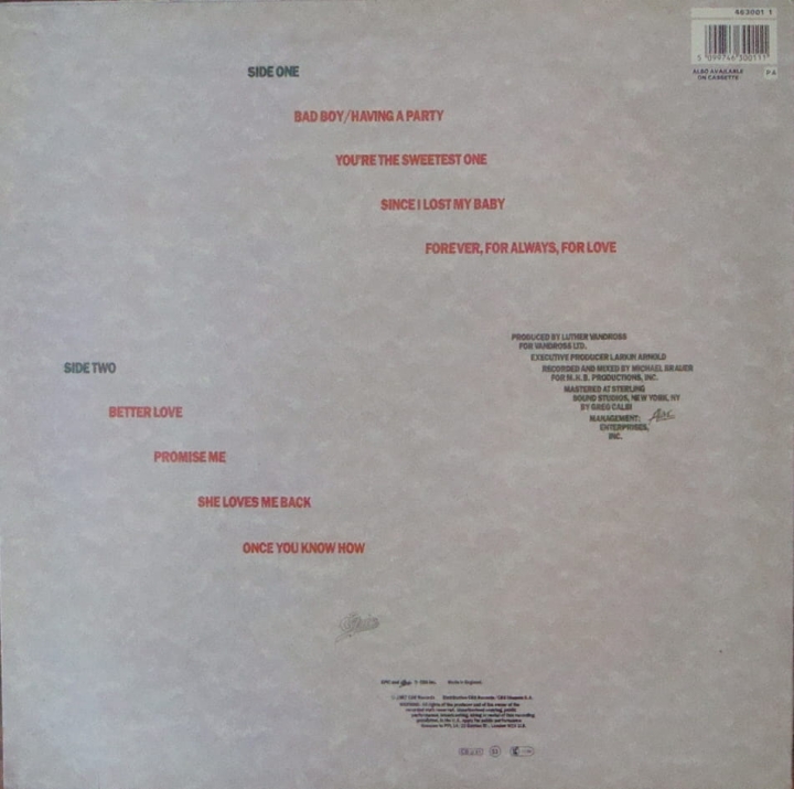 Luther Vandross ‎– Forever, For Always, For Love 463001 1 Funk / Soul Sklep z Winylami 