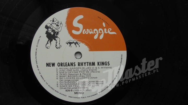 New Orleans Rhythm Kings 1934-1935 Feat. Joe Wingy Manone SWAGGIE 826 Jazz Winyle