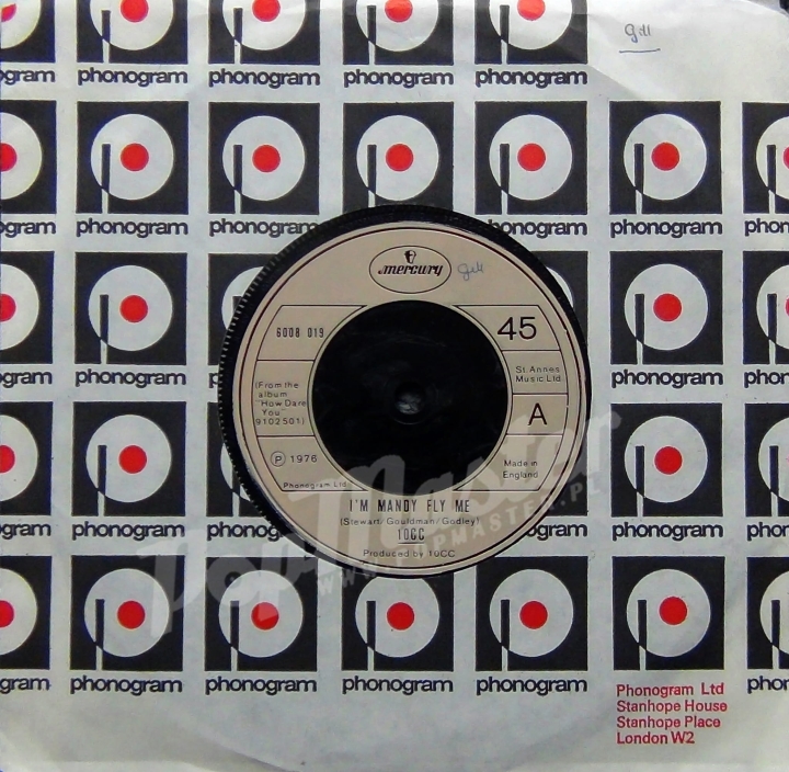 10CC Im Mandy Fly Me 6008 019 7 45 RPM Single