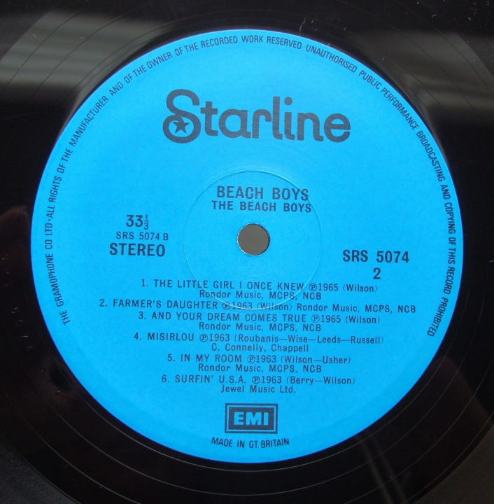  Beach Boys ‎– The Beach Boys SRS 5074 Pop