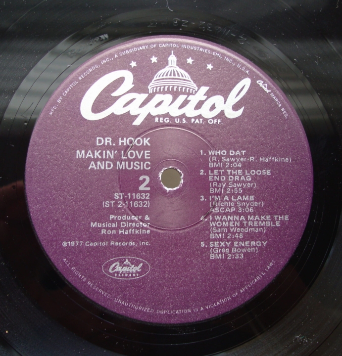 Dr. Hook ‎– Makin' Love And Music ST 11632 Rock Pop Winyle http://popmaster.pl/