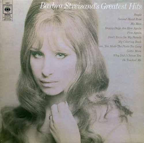 Barbra Streisand ‎– Barbra Streisand's Greatest Hits  CBS ‎– S 63921