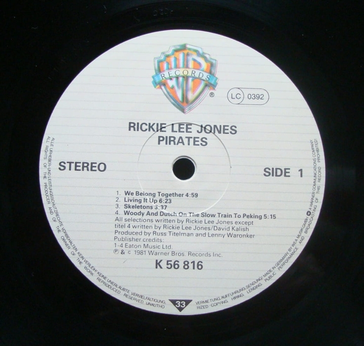 schallplatte,Rickie,Lee,Jones,Pirates,K,56,816,Vinyl
