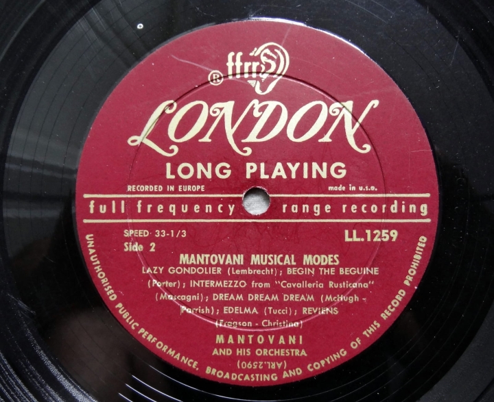 ቪዳልስ መዝገቦች, Disko Biniloak, বিশেষ একধরনের প্লাস্টিক রেকর্ড, вінілавыя пласцінкі, ဗီနိုင်းမှတ်တမ်း, Винил записи, Vinylové desky, Zolemba za Vinyl, Vinyyli levyt, Disques vinyle, Discos de vinilo, Δίσκοι βινυλίου,MANTOVANI MUSICA MODES LONDON LL1259