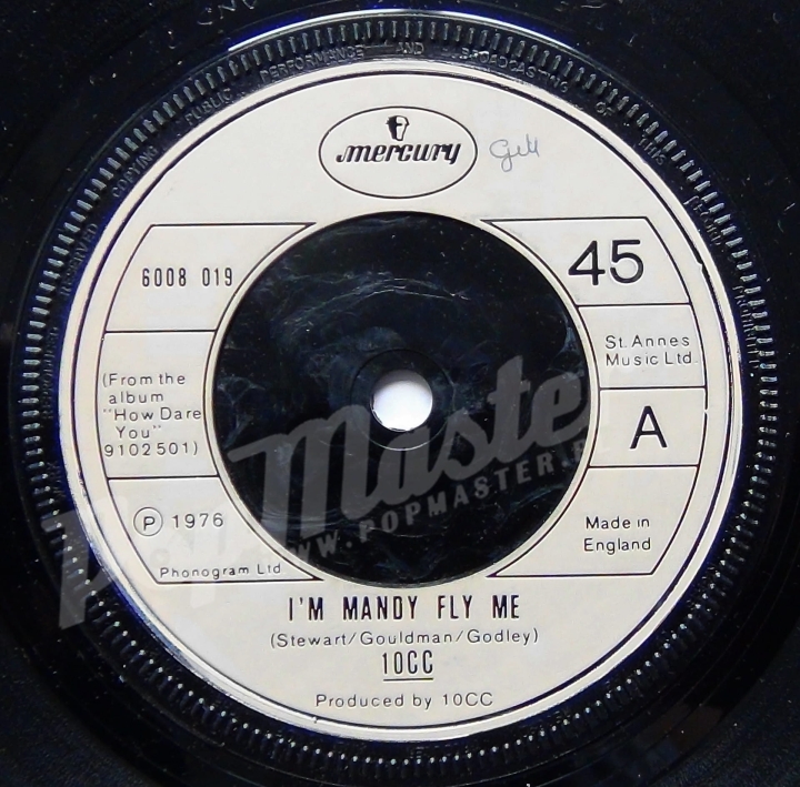 10CC Im Mandy Fly Me 6008 019 7 45 RPM Single