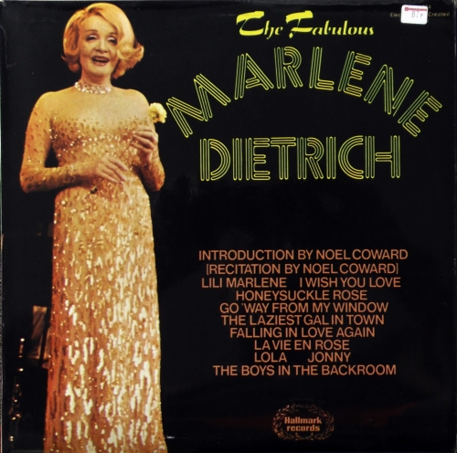Marlene Dietrich ‎– The Fabulous Marlene Dietrich Hallmark Records ‎– SHM 834