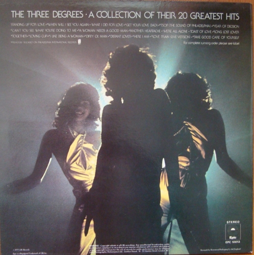 The Three Degrees – A Collection Of Their 20 Greatest Hits EPC 10013