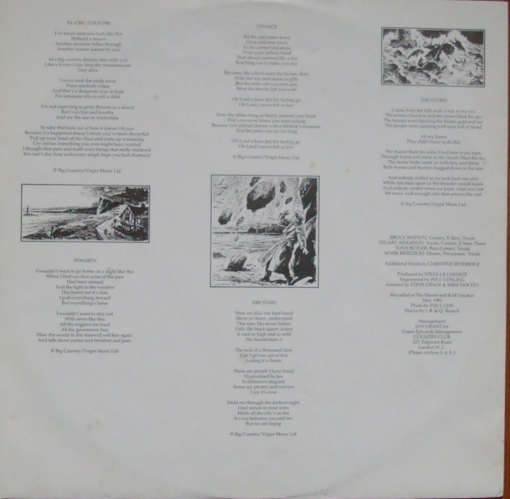 Big Country ‎– The Crossing MERS 27,A1 / B2 Rock