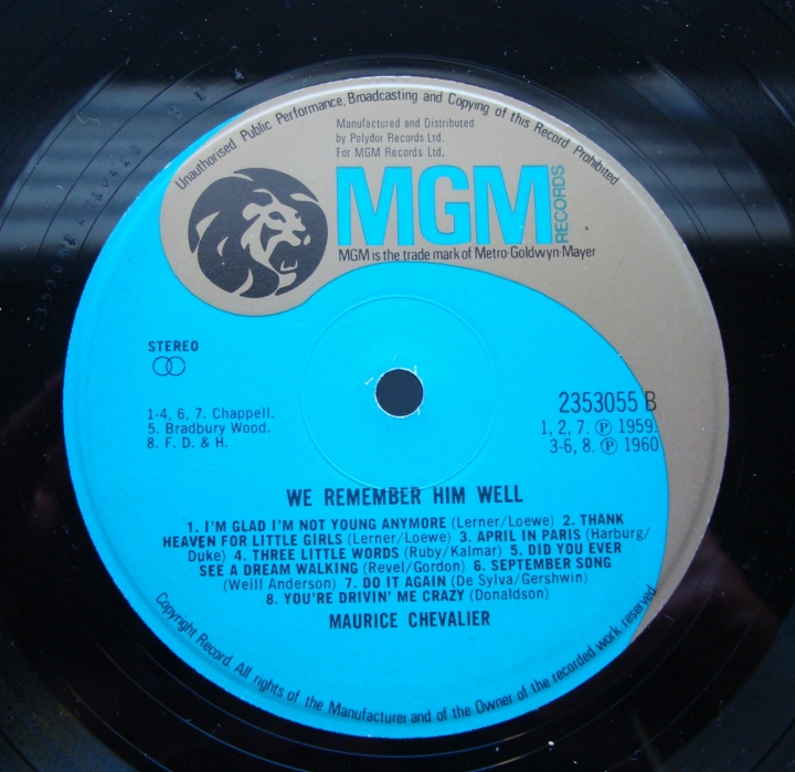 Maurice Chevalier We Remember Him Well