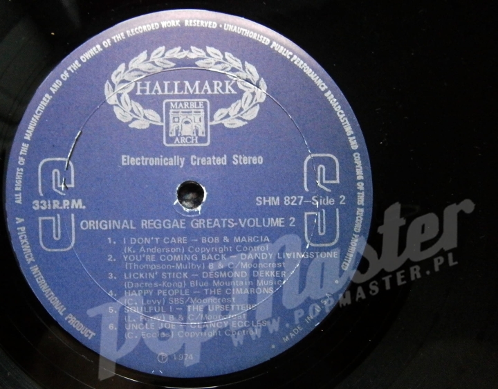 Original Reggae Greats - Vol. 2  SHM 827