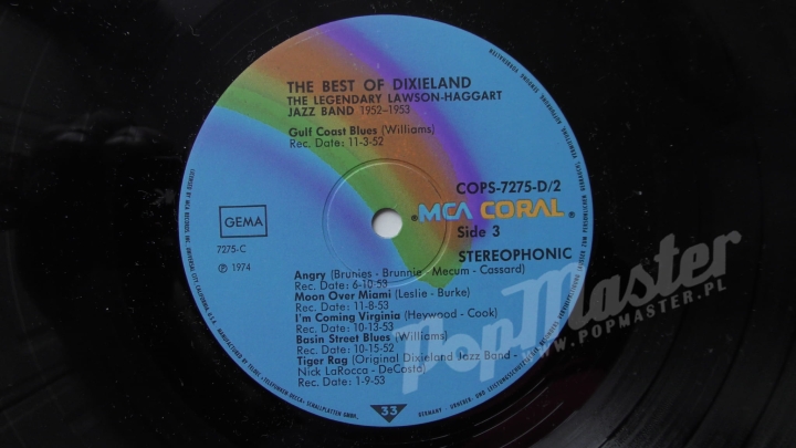The Best Of Dixieland The Legendary Lawson Haggart Jazz Band COPS 7275-D/1-2 Виниловые Пластинки Джаз Jazz