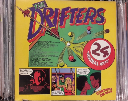 Disco de vinilo, вінілавыя пласцінкі, 黑胶唱片, Виниловые пластинки,The,Drifters,24,Original,Hits,Atlantic,K,60106,Bell,Records,Vinyl,LP,Skladanka,Rozkladana,okladka,Mono,Stereo