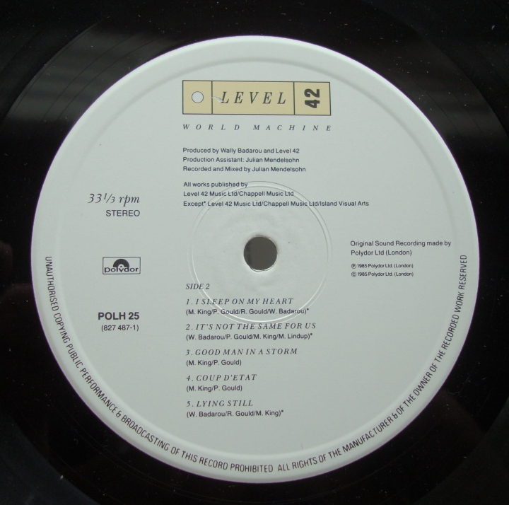 plyta,winylowa,Level,42,World,Machine,POLH,25,Vinyl