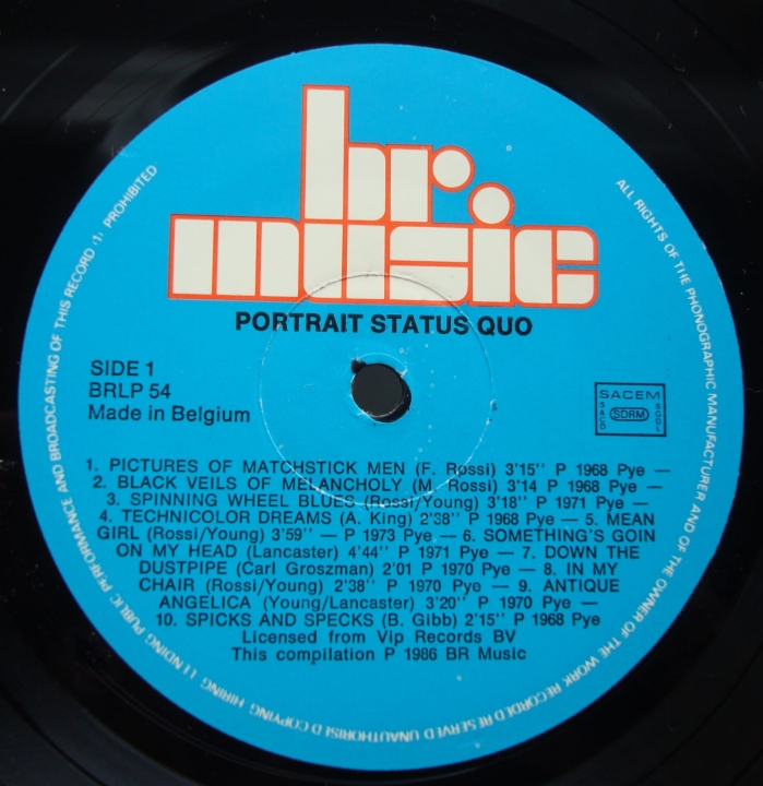 Status Quo ‎– Portrait BRLP 54 Rock