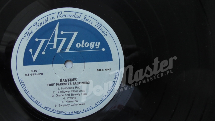 Tony Parentis Ragtimers Ragtime J-15 Jazz, Ragtime, Dixieland Виниловые Пластинки Джаз