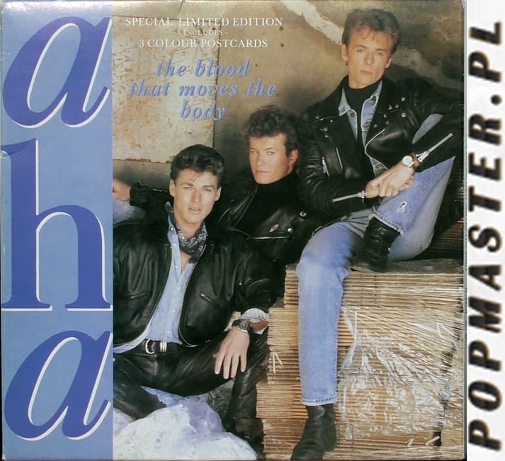 a-ha ‎– The Blood That Moves The Body Warner Bros. Records ‎– W7840W Vinyl, 7", 45 RPM, Single Box Set, Limited Edition 3 postcards
