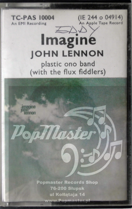 John Lennon Imagine Apple Records ‎– TC-PAS 10004 Cassette, Album