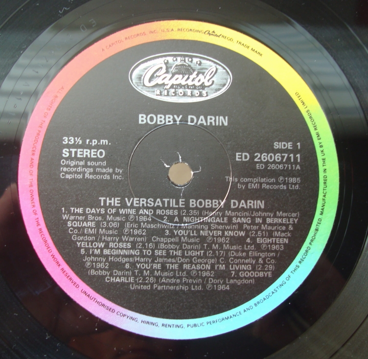 Bobby Darin ‎– The Versatile Bobby Darin ED 2606711