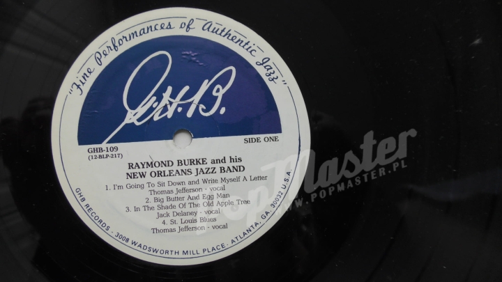 Burke Raymond And His New Orleans Jazz Band GHB-109 STEREOPHONIC Jazz Vinyl-Schallplatten