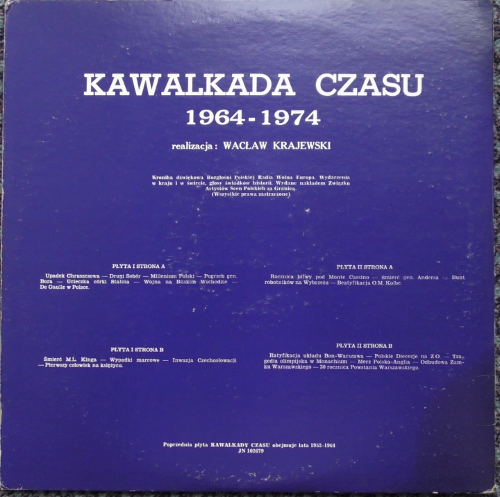 Kawalkada Czasy 1964-1974 Kronika Dzwiękowa Radia Wolna Europa JN 102679 Emigranci sklep z Winylami