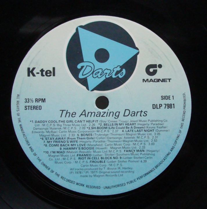  Darts ‎– The Amazing Darts DLP 7981 Rock, Pop,R'N'R 