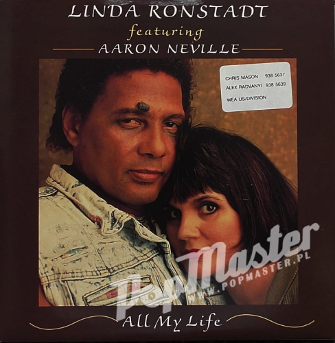  Linda Ronstadt Feat. Aaron Neville All My Life Promo Copy EKR 105 Popmaster Records Shop Poland