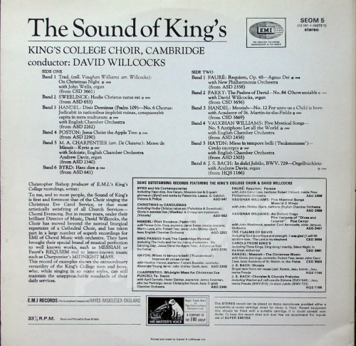 The King's College Choir Of Cambridge The Sound Of King's SEOM 5
