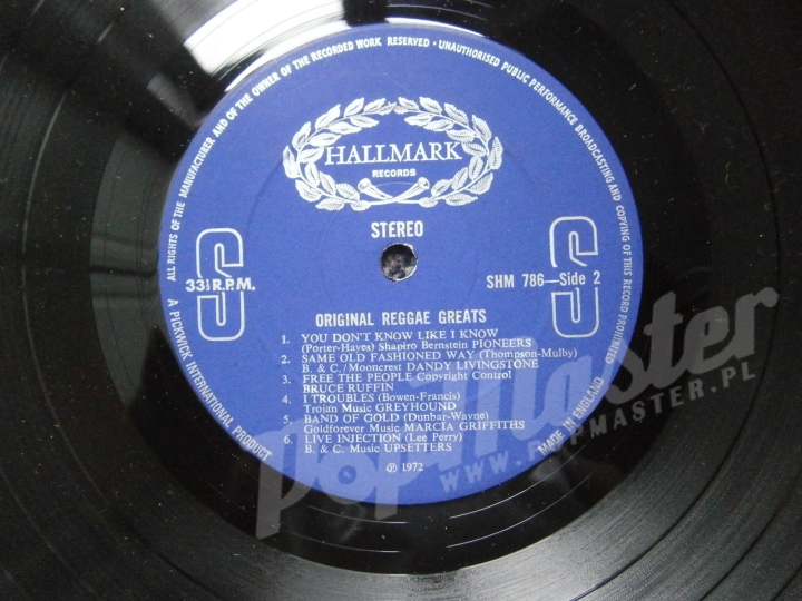 Original Reggae Greats SHM 786