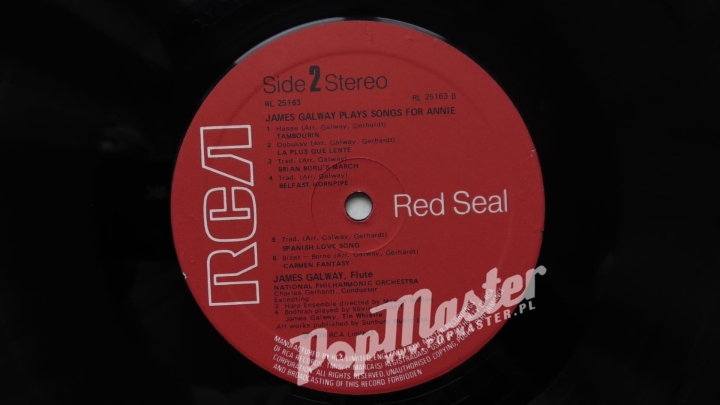 James Galway Play Songs For Annie RCA RL 25163 Muzyka Klasyczna Winyle