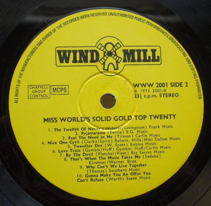 No Artist ‎– Miss World's Solid Gold Top 20 WWW 2001 Rock, Funk / Soul, Pop