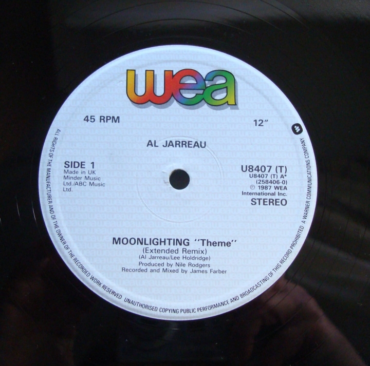 AL JARREAU MOONLIGHTING / GOLDEN GIRL 45RPM 12 U 8407T 258 406-0