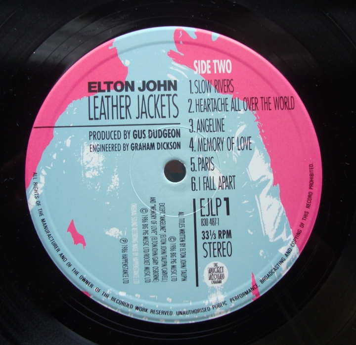 Elton John ‎– Leather Jackets EJLP1 Rock Sklep z Płytami Winylowymi 