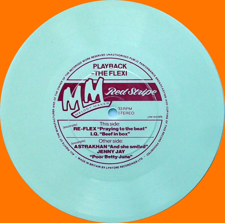 Various ‎– Playback - The Flexi Melody Maker/ Red Stripe Flexi-disc, 7", 33 ⅓ RPM, White