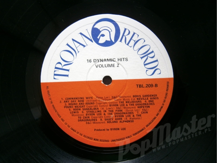 Various ‎– 16 Dynamic Reggae Hits Vol 2  TROJAN TBL 209 STEREO Winyle reggae ska Vinyl