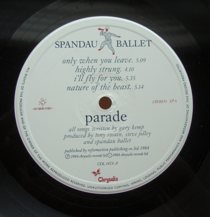 schallplatte,Spandau,Ballet,Parade,CDL,1473,Vinyl